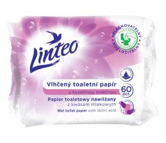 Vlhčený toaletný papier LINTEO s kyselinou mliečnou 60ks