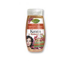 Šampón Ricínový olej + Keratín regeneračný na poškodené vlasy 260ml