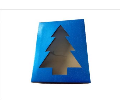 Krabica s okienkom 25x20x5cm VIANOCE modré DOPREDAJ