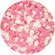 Cukrový posyp FunCakes srdiečka ružovo-biele 60g