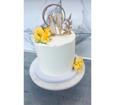 Drevený zápich svadobný Muž a Žena (v kruhu)