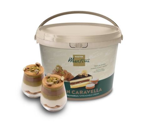 Krém pistáciový Caravella Crunch s kúskami pistácií 500g