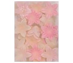 Jedlá oblátková dekorácia mini kvietky ružové ombré 400ks