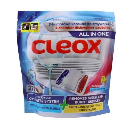 Cleox 3-komorové gelové kapsule do umývačky riadu 27ks