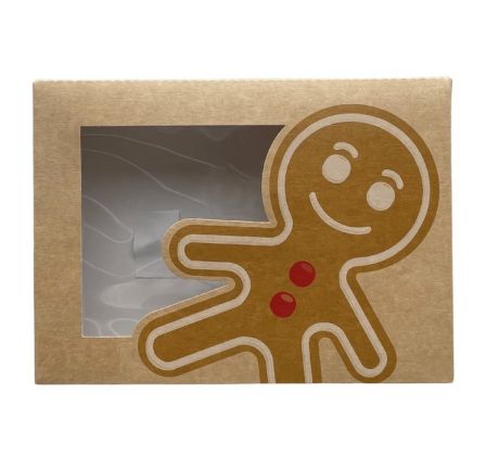 Krabica s okienkom 26x19x5cm PERNÍK vianočná