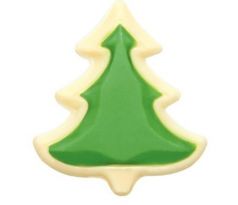Čokoládová dekorácia Vianoce stromček 38x42mm