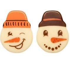 Čokoládová vianočná dekorácia Snehuliaci