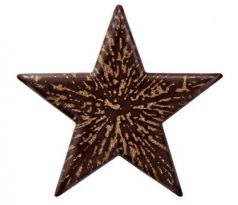Čokoládová dekorácia VIANOCE hviezda pozlátená tmavá