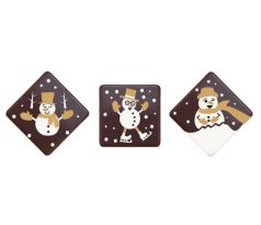 Čokoládová vianočná dekorácia čoko snehuliaci 35ks