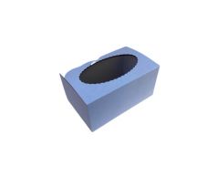 Krabica s okienkom 19,5x12,5x9,5cm "elipsa" kus Biela