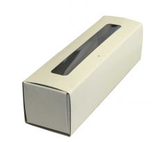Krabička na makrónky s okienkom 170x45x45mm FAREBNÁ pár Krémová