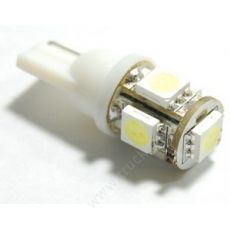 LED žiarovka 5LED 9-30V T10 24V 2ks